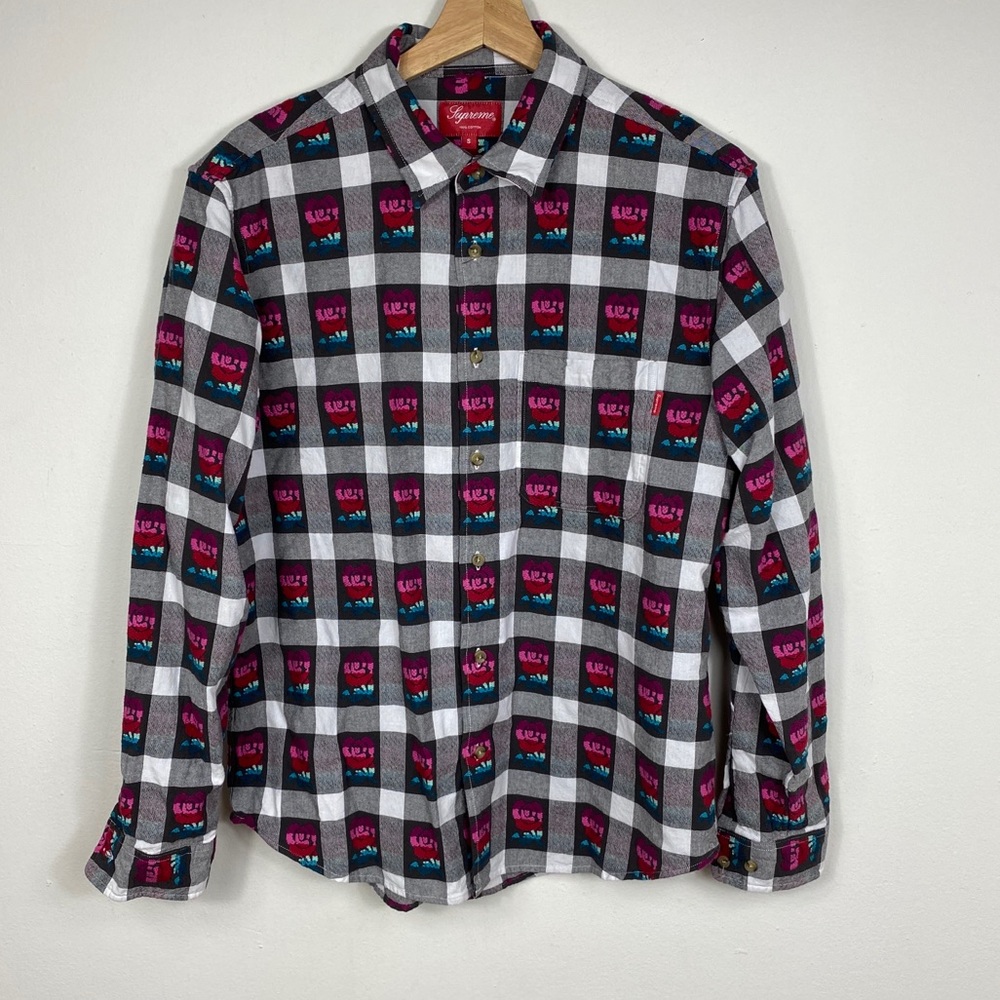 Supreme Rose buffalo plaid shirt